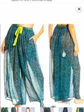 Free People Intimately Sleepin In Pants In Navy Combo NWOT Size M